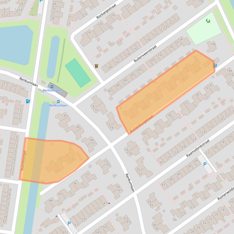 Kaart van postcodegebied 5035DH.