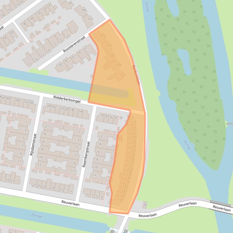 Kaart van postcodegebied 5035EC.