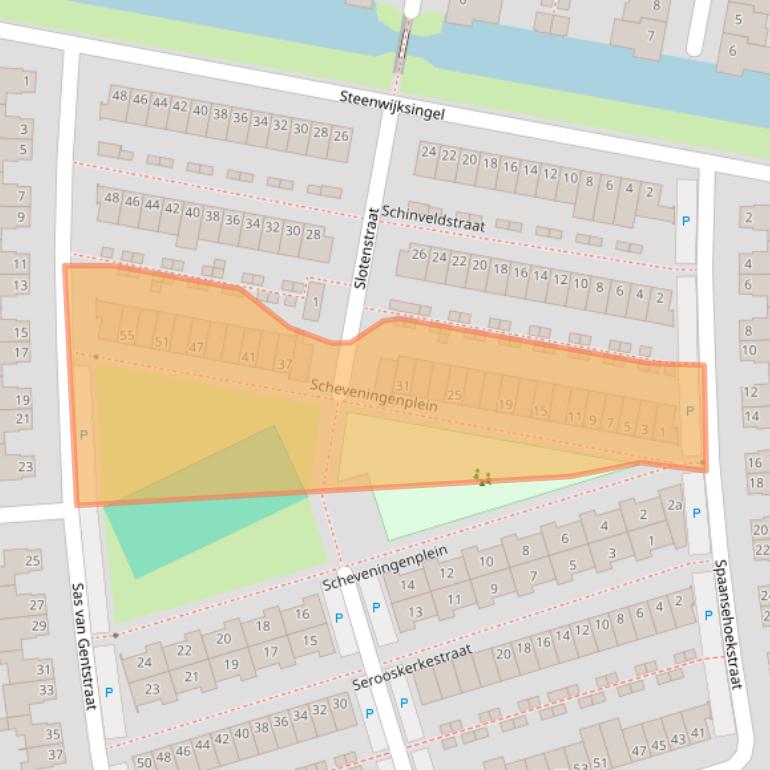 Kaart van postcodegebied 5035GD.