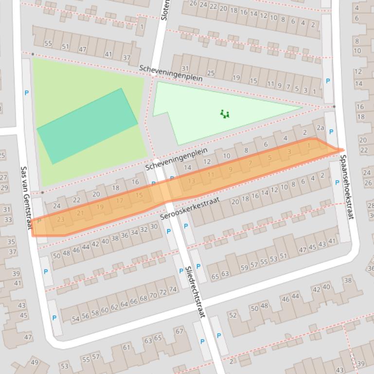 Kaart van postcodegebied 5035GG.