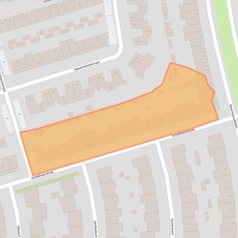 Kaart van postcodegebied 5035GP.