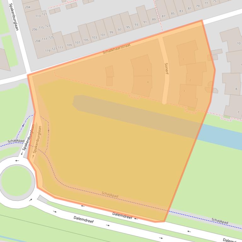 Kaart van postcodegebied 5035GT.