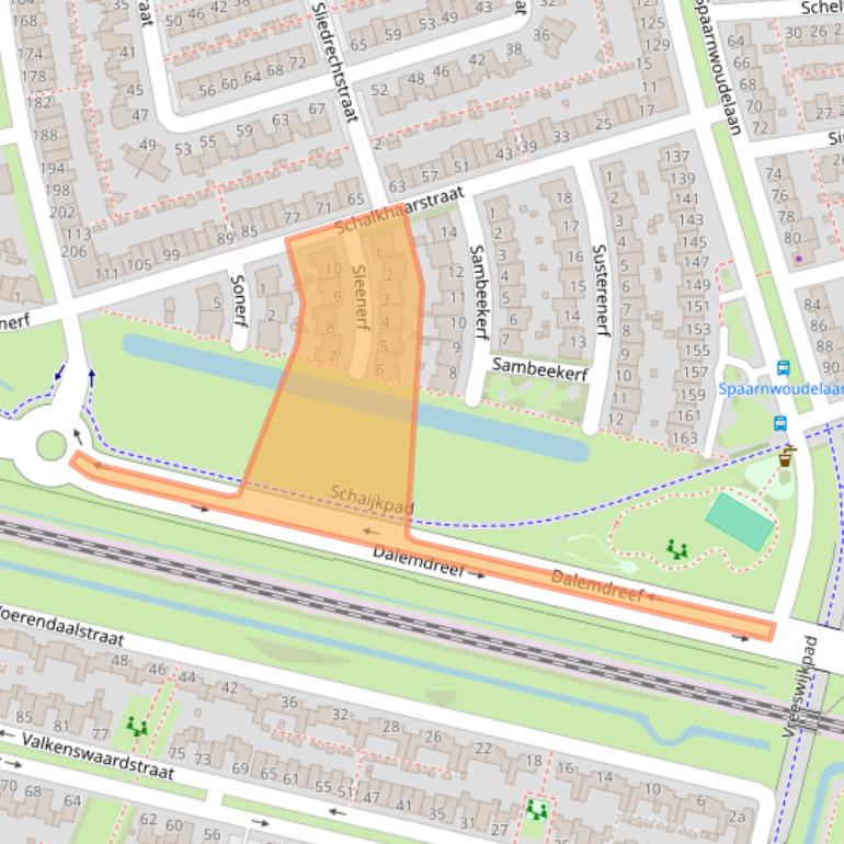 Kaart van postcodegebied 5035GV.