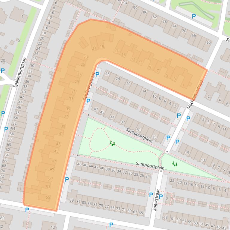 Kaart van postcodegebied 5035HA.