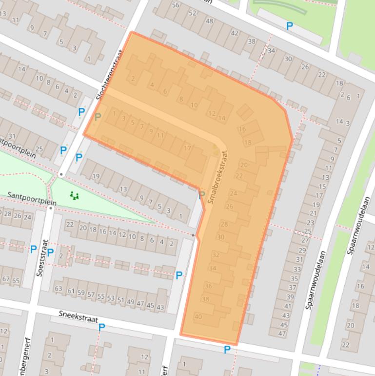 Kaart van postcodegebied 5035HC.