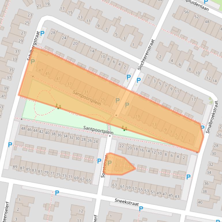 Kaart van postcodegebied 5035HD.
