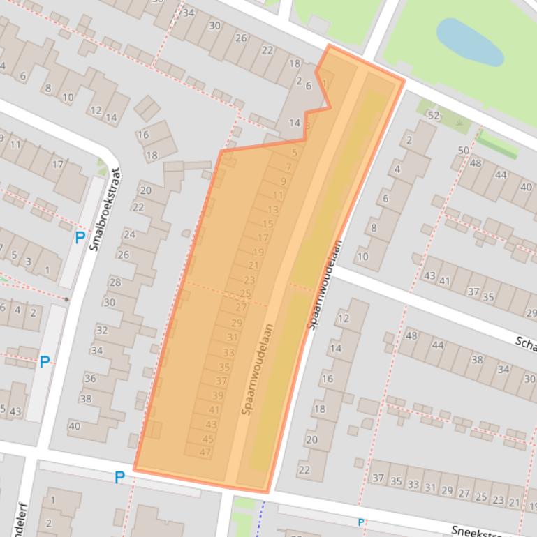 Kaart van postcodegebied 5035HN.