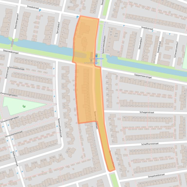 Kaart van postcodegebied 5035HP.