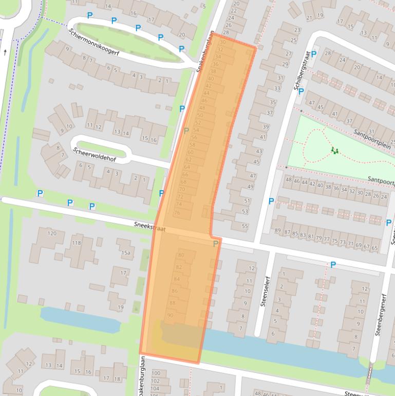 Kaart van postcodegebied 5035JB.