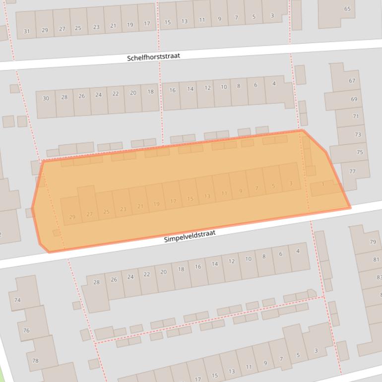 Kaart van postcodegebied 5035LH.