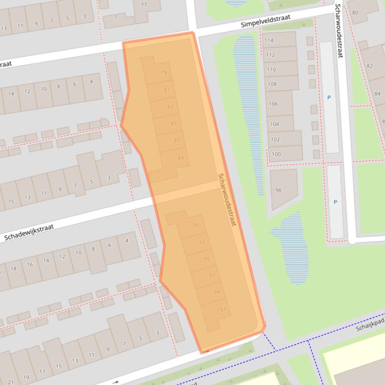 Kaart van postcodegebied 5035LR.