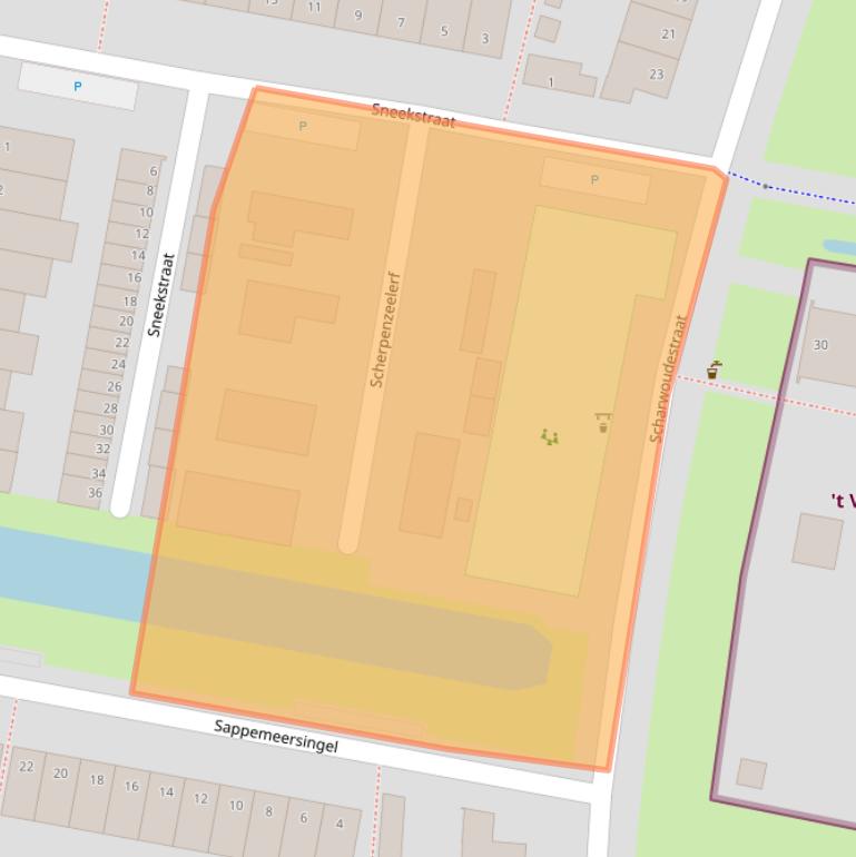 Kaart van postcodegebied 5035LS.