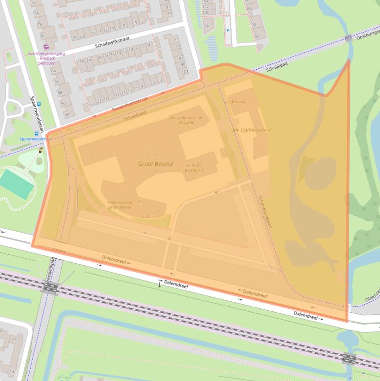 Kaart van postcodegebied 5035LZ.