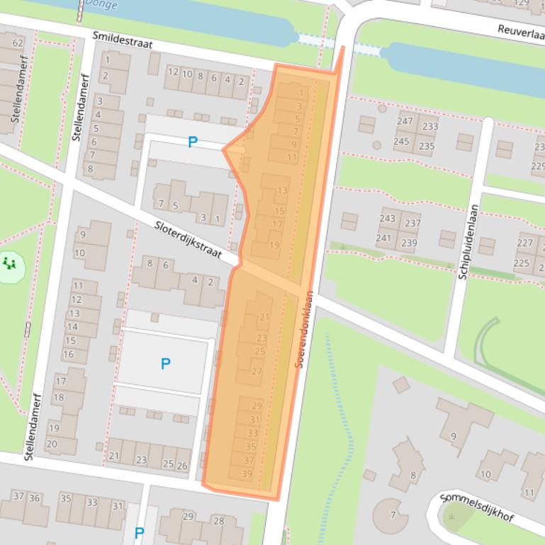 Kaart van postcodegebied 5035MA.