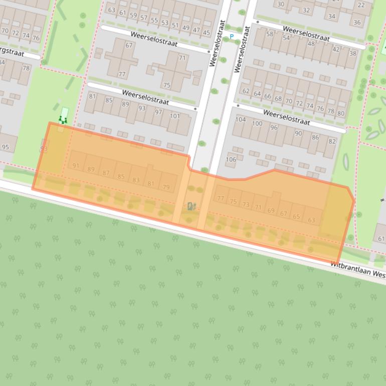 Kaart van postcodegebied 5036AC.
