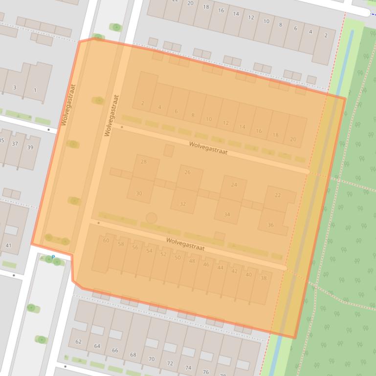 Kaart van postcodegebied 5036AH.