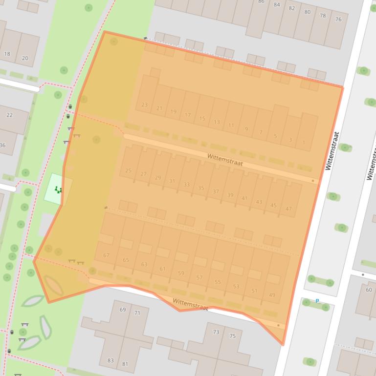 Kaart van postcodegebied 5036AK.