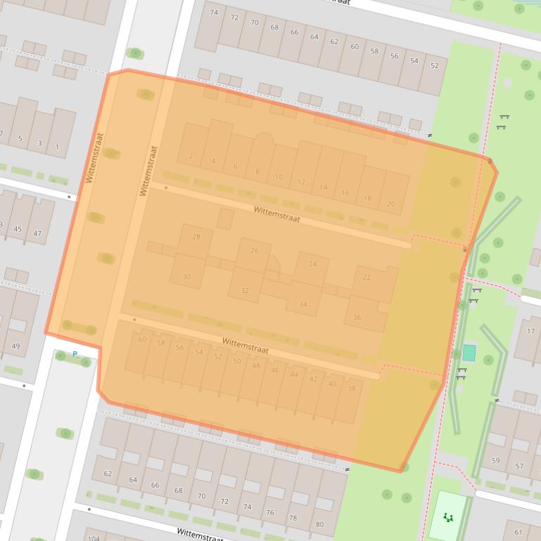 Kaart van postcodegebied 5036AM.