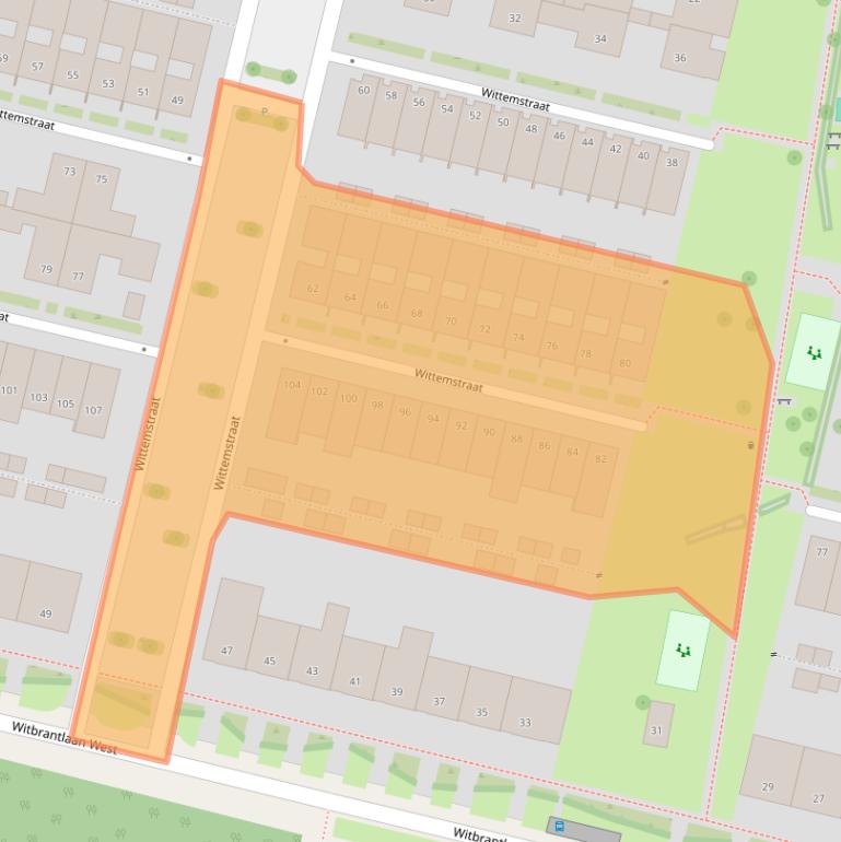 Kaart van postcodegebied 5036AN.