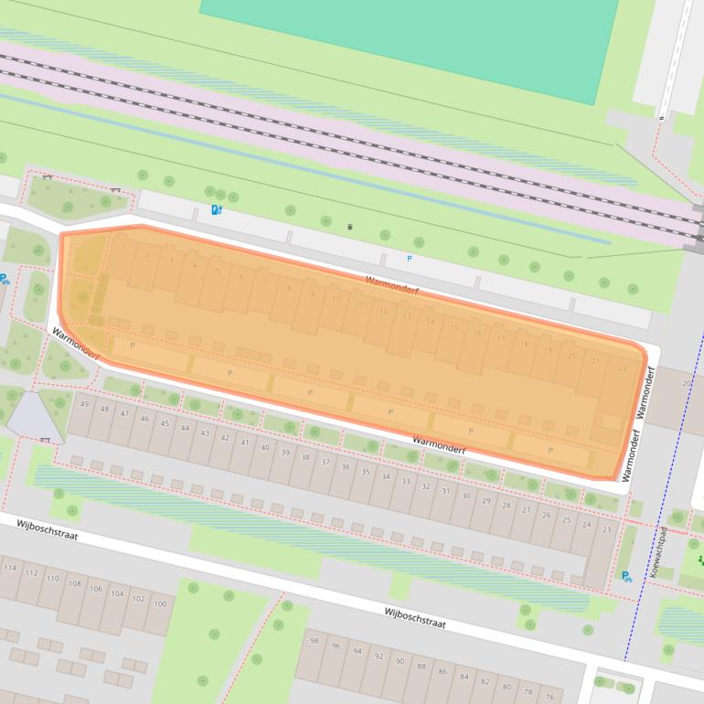 Kaart van postcodegebied 5036AP.