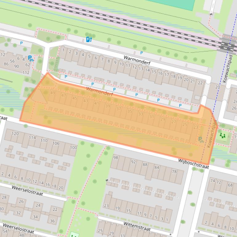 Kaart van postcodegebied 5036AR.