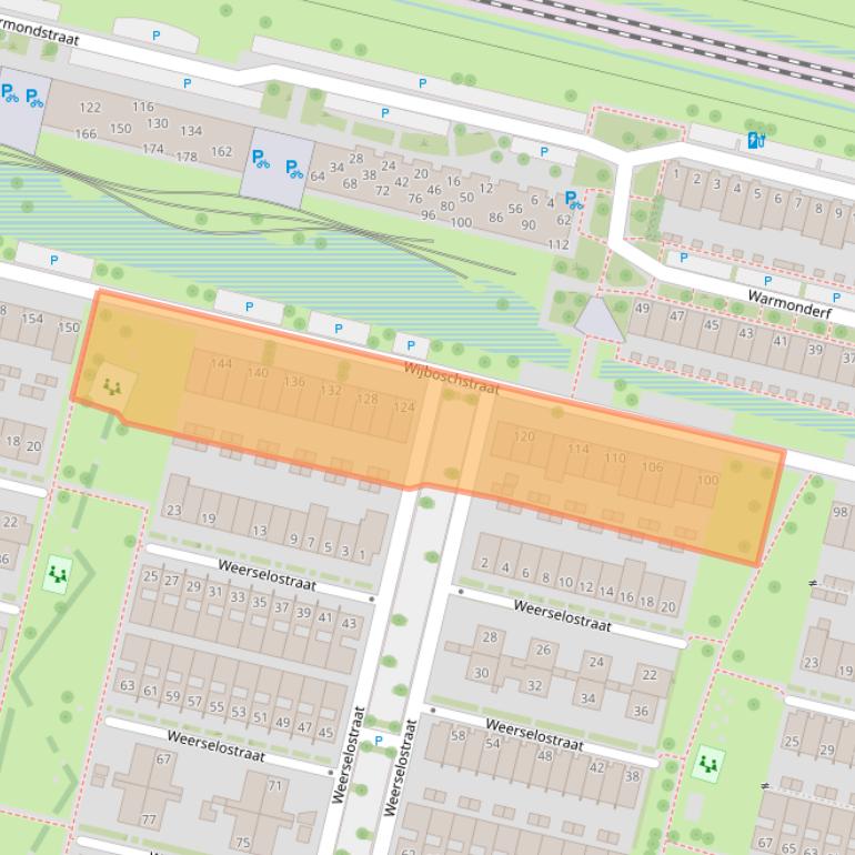 Kaart van postcodegebied 5036BC.