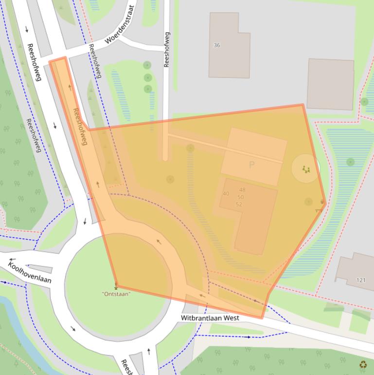 Kaart van postcodegebied 5036BK.