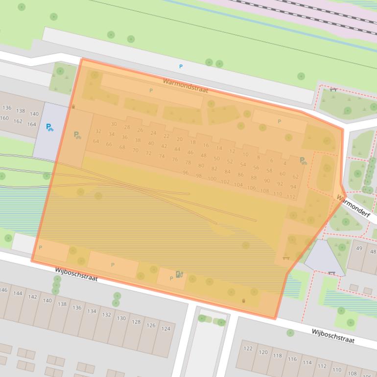 Kaart van postcodegebied 5036BS.