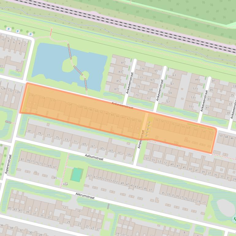 Kaart van postcodegebied 5036CC.