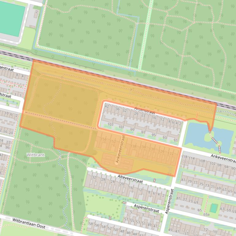 Kaart van postcodegebied 5036CD.