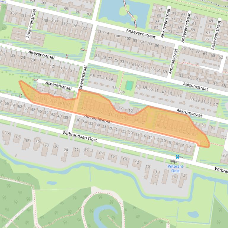 Kaart van postcodegebied 5036CL.