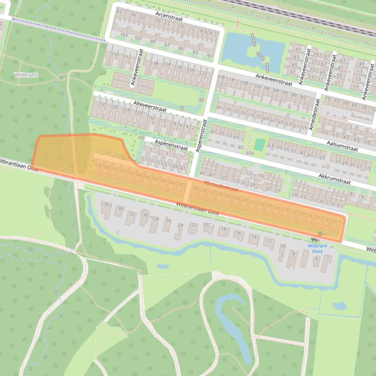 Kaart van postcodegebied 5036CM.