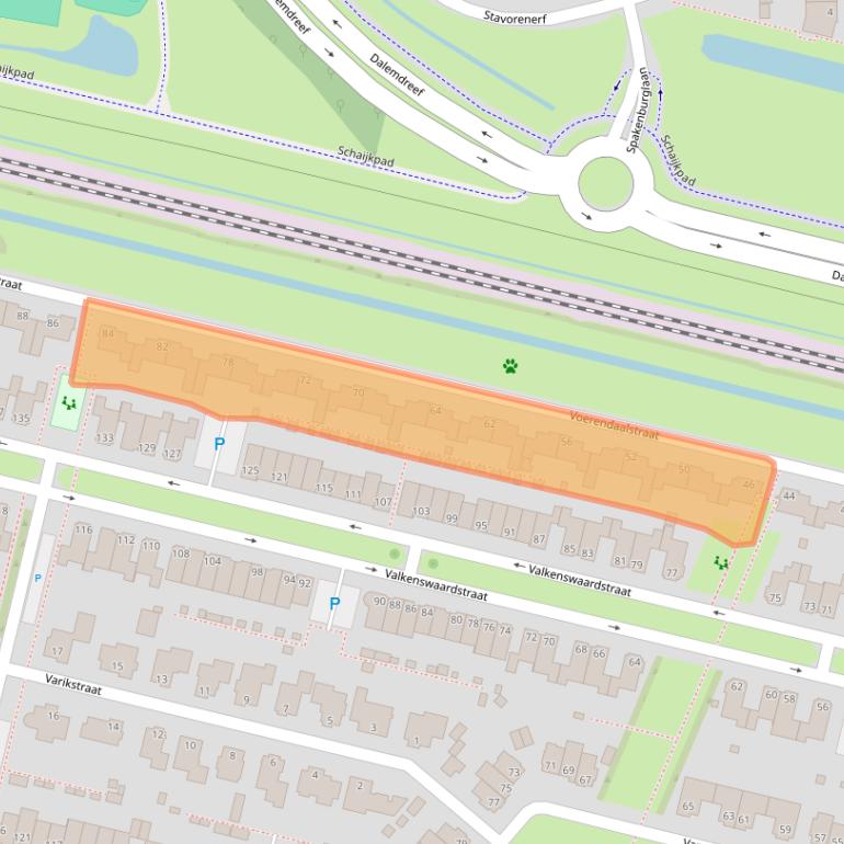 Kaart van postcodegebied 5036SC.