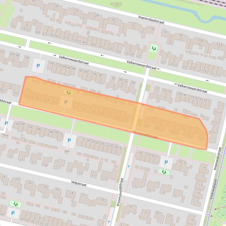 Kaart van postcodegebied 5036TA.