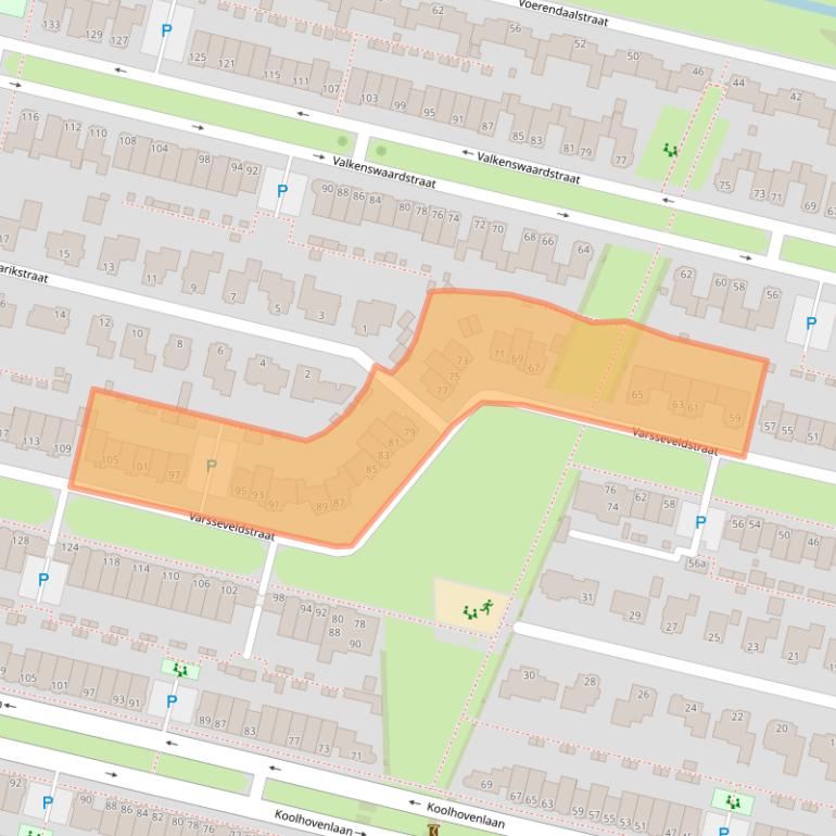 Kaart van postcodegebied 5036TB.
