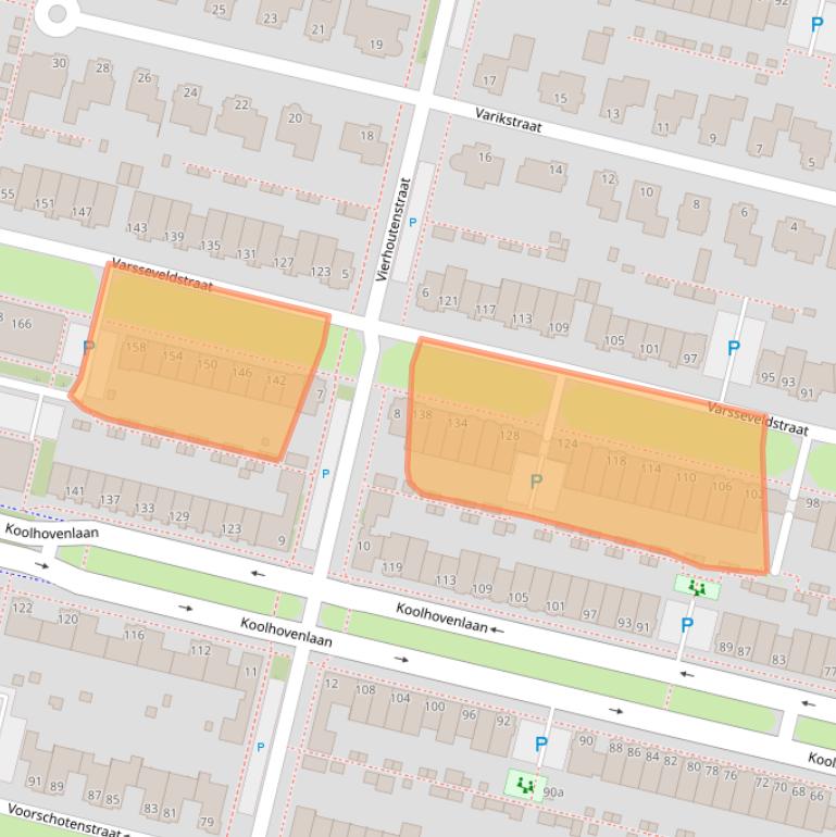 Kaart van postcodegebied 5036TG.
