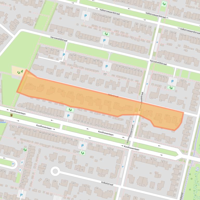 Kaart van postcodegebied 5036TJ.