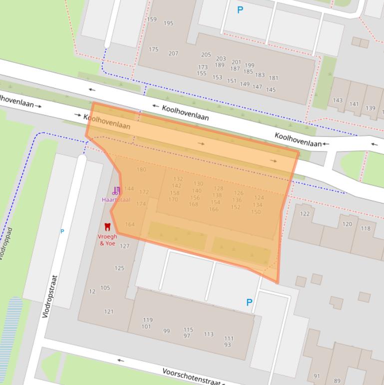 Kaart van postcodegebied 5036TS.