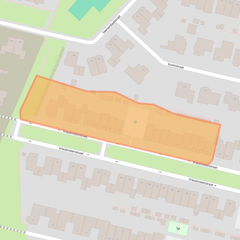 Kaart van postcodegebied 5036VG.