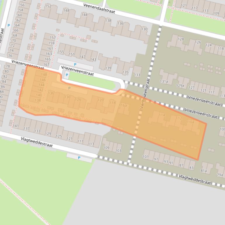 Kaart van postcodegebied 5036VL.