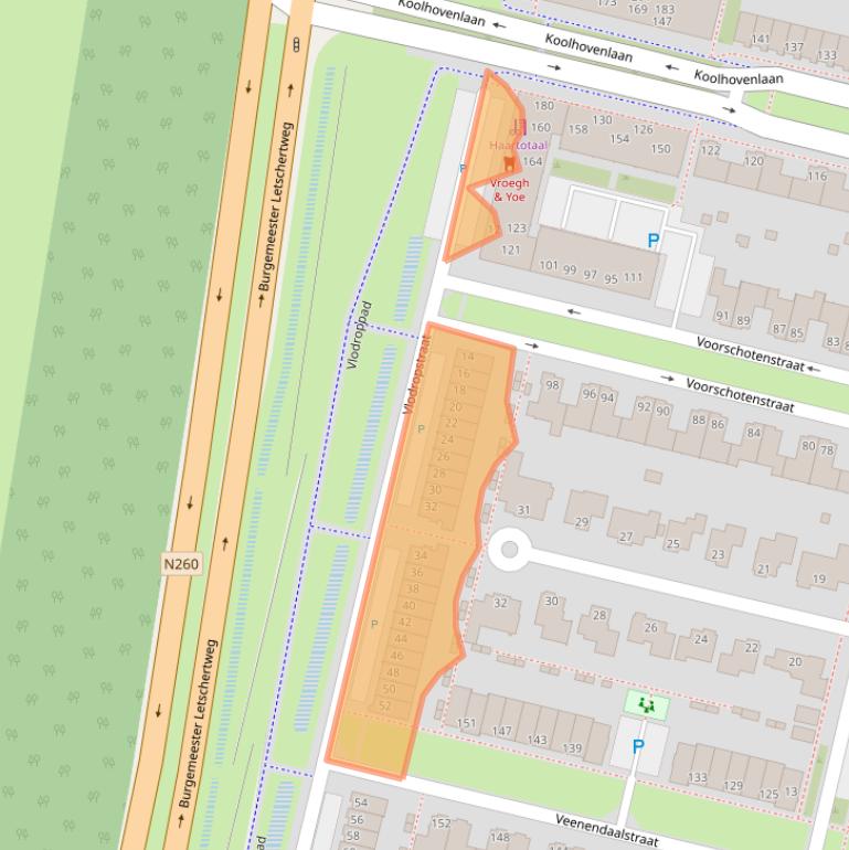 Kaart van postcodegebied 5036VR.