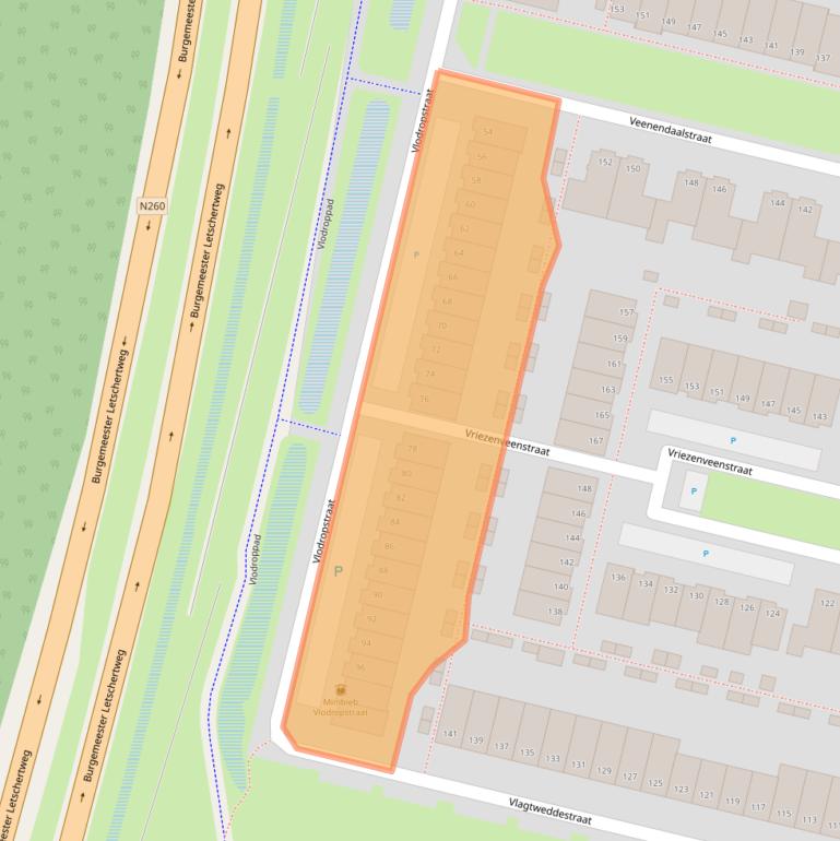 Kaart van postcodegebied 5036VS.