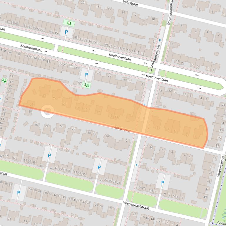 Kaart van postcodegebied 5036WB.