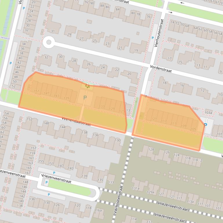 Kaart van postcodegebied 5036WP.
