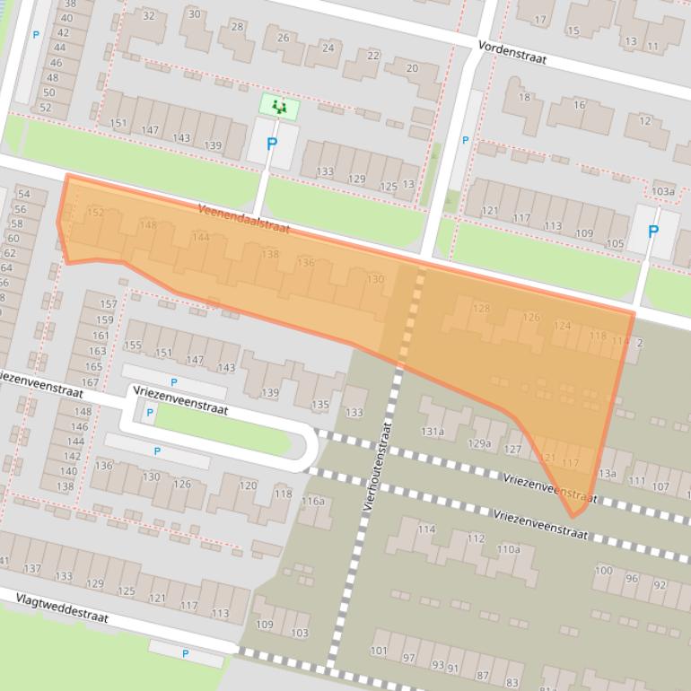 Kaart van postcodegebied 5036WT.