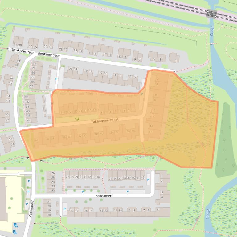 Kaart van postcodegebied 5036XJ.