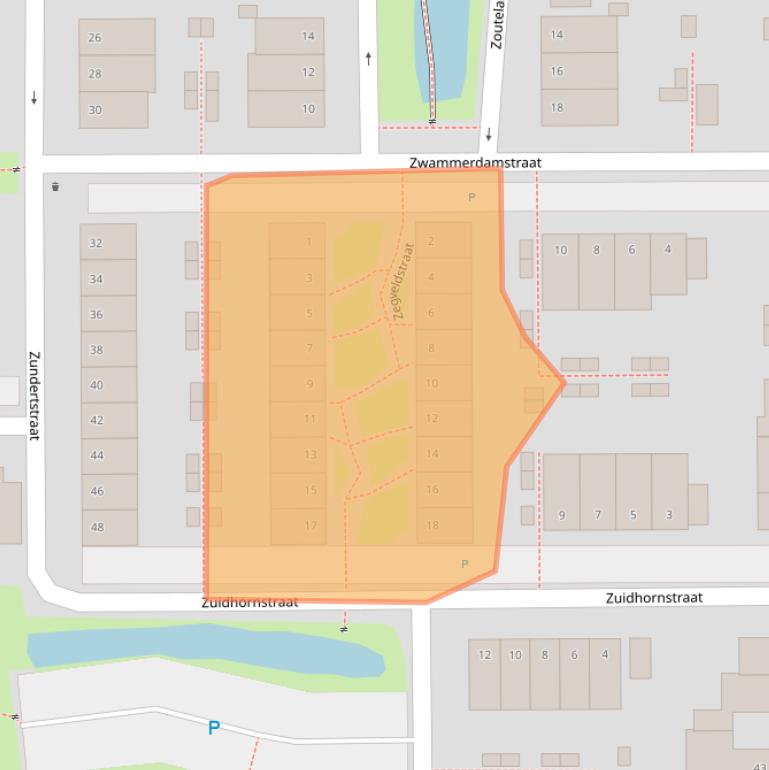 Kaart van postcodegebied 5036ZD.
