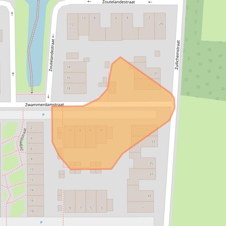 Kaart van postcodegebied 5036ZE.