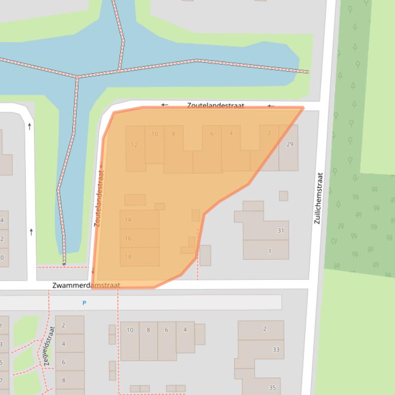 Kaart van postcodegebied 5036ZG.