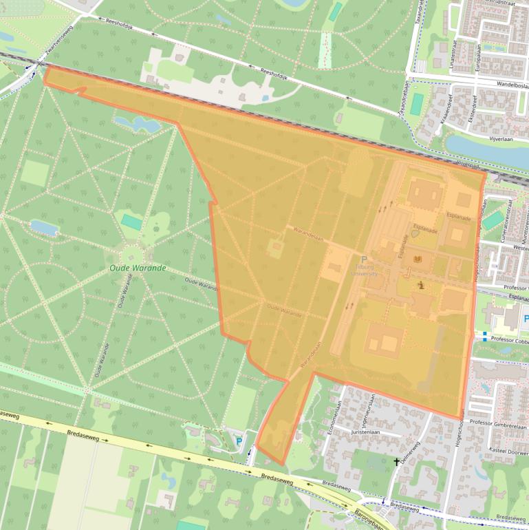 Kaart van postcodegebied 5037AB.